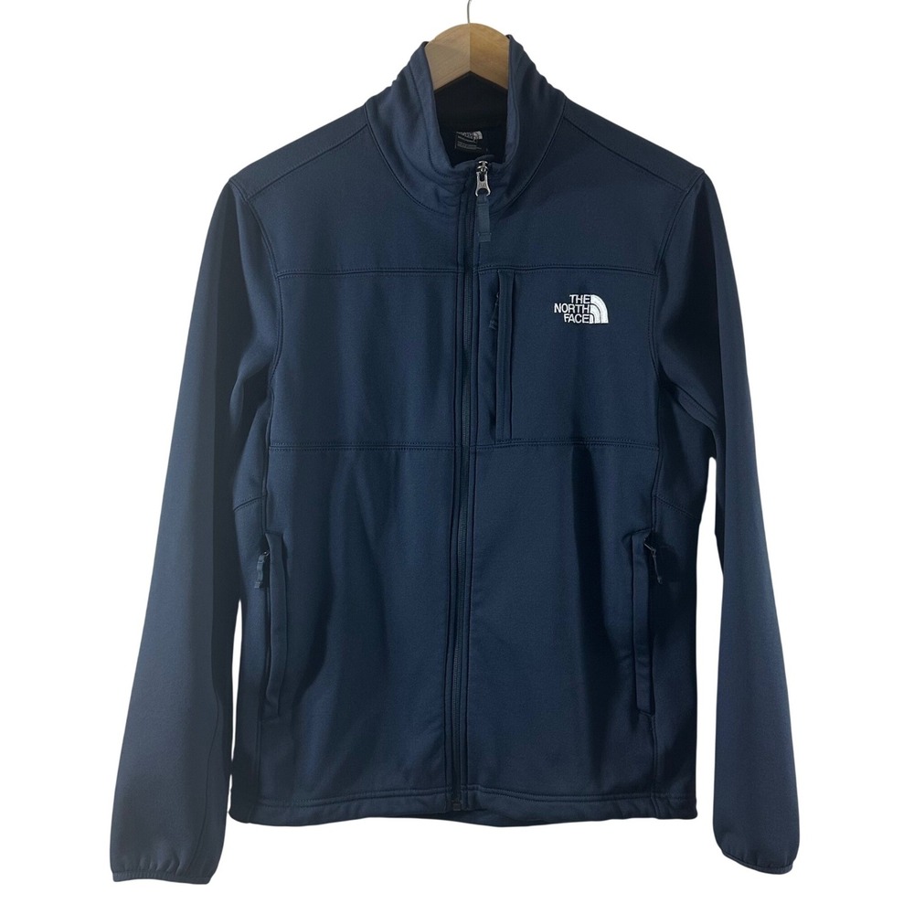 The North Face Mens Navy Blue Softshell Full Zip Jacket Small Regular Fit
